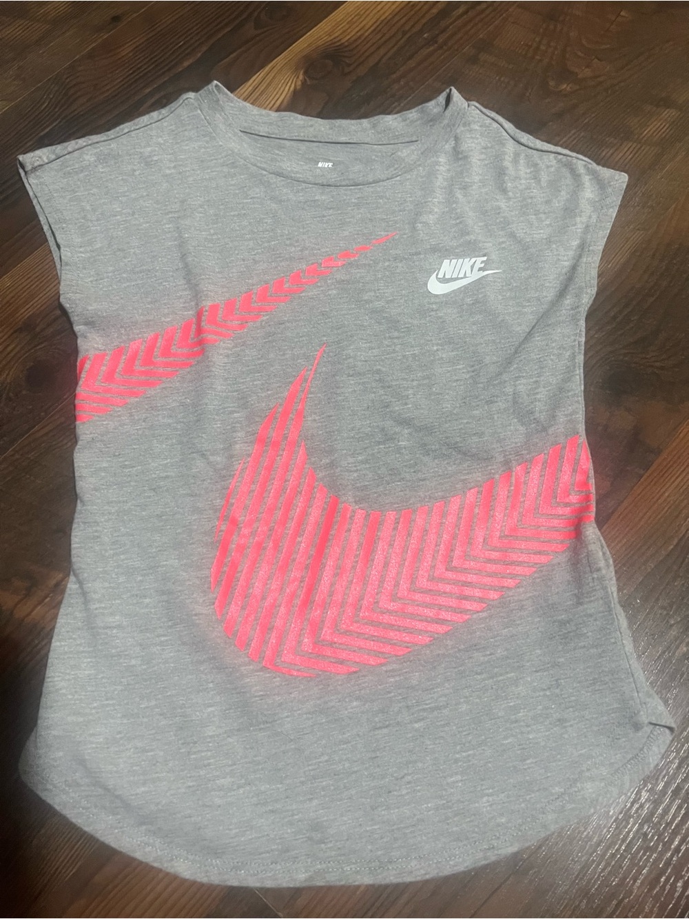 Nike Heather Gray Tee with White Logo